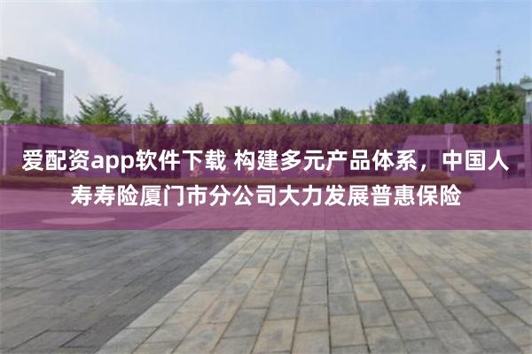 爱配资app软件下载 构建多元产品体系，中国人寿寿险厦门市分公司大力发展普惠保险