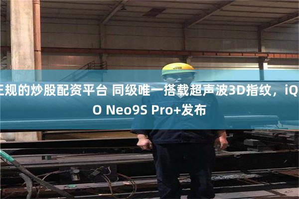 正规的炒股配资平台 同级唯一搭载超声波3D指纹，iQOO Neo9S Pro+发布