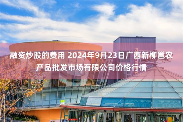 融资炒股的费用 2024年9月23日广西新柳邕农产品批发市场有限公司价格行情