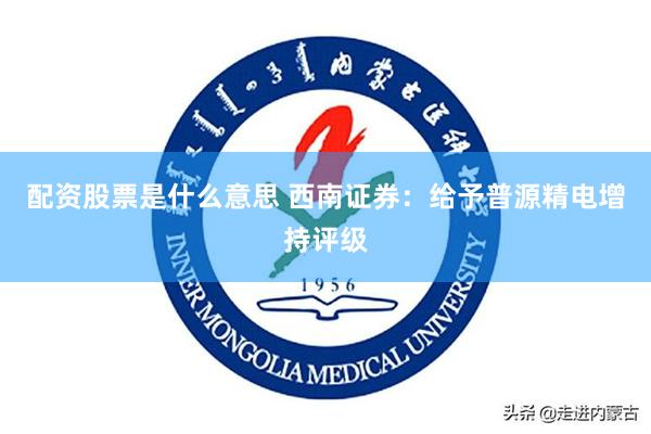 配资股票是什么意思 西南证券：给予普源精电增持评级