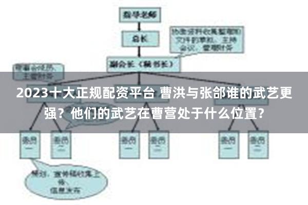 2023十大正规配资平台 曹洪与张郃谁的武艺更强？他们的武艺在曹营处于什么位置？